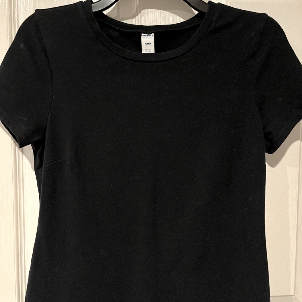 Old Navy Black T-Shirt Dress Medium